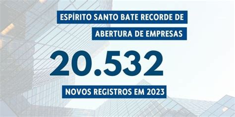 Espírito Santo Estado bate recorde de abertura de empresas em 2023