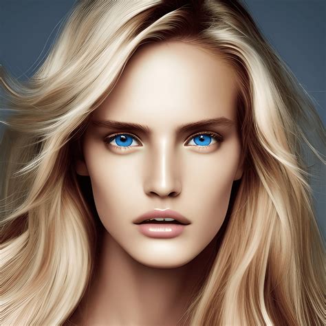 Belle Femme Blonde Magistrale Top Model Corps Entier · Creative Fabrica