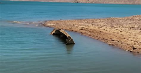 Historic Wwii Era Higgins Landing Craft Emerging From Lake Mead Near