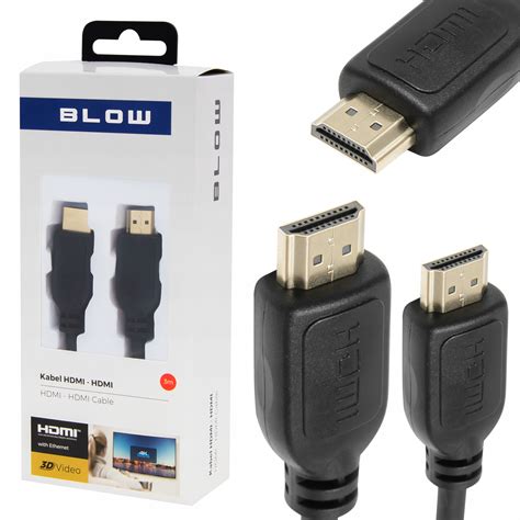 Kabel Przewód Hdmi Blow Full Hd Uhd 4k 3d 3m Sklep Opinie Cena W