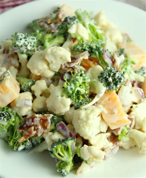 Loaded Broccoli Cauliflower Salad Low Carb My Incredible Recipes