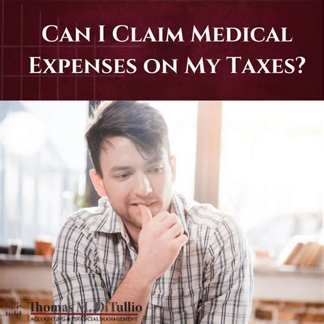 Can I Claim Medical Expenses On My Taxes Tmd Accounting