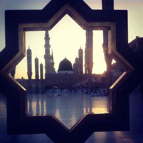 Madeenah Mecca Islam Beautiful Mosques Green Dome