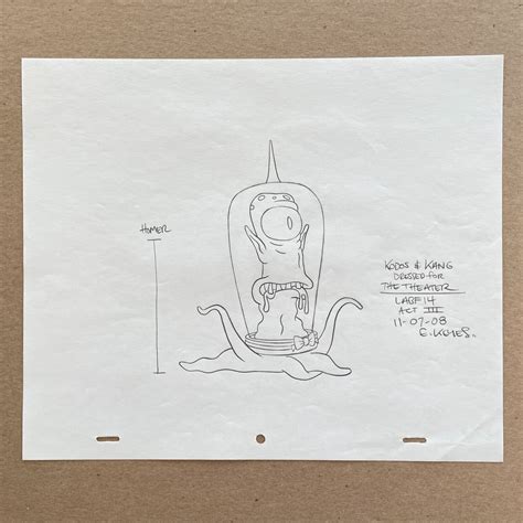 The Simpsons - Kang & Kodos - Original Model Production Drawing Signed | #4642643301