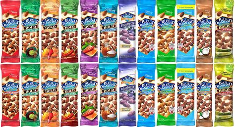 Blue Diamond Almonds Variety Pack - 12 Flavors - 24x1.5oz Bags