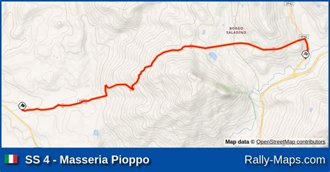 Ss 4 Masseria Pioppo Stage Map Targa Florio 1985 Erc 🌍 Rally