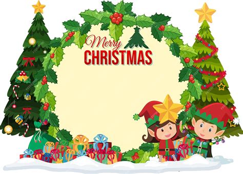 Premium Vector Blank Merry Christmas Card Template