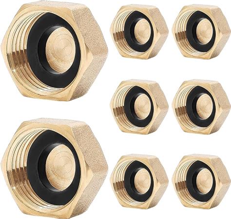 Pack Of Brass Blanking Caps Female Bsp Thread Brass Compression