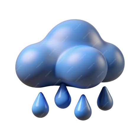 Premium Vector A Blue Rain Drop That Is On A White Background