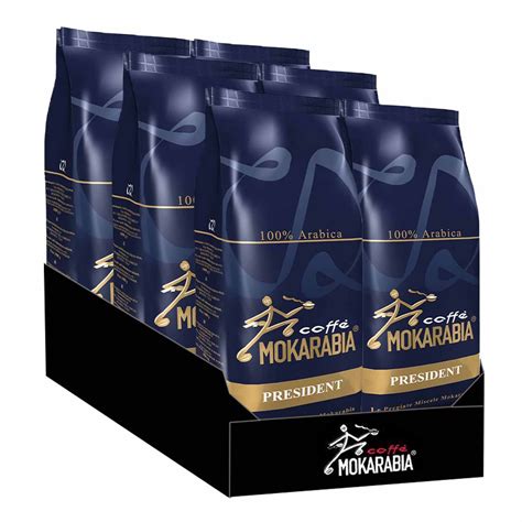 Café en Grano Mokarabia President 100 Arábica 6 paquetes 6 Kg