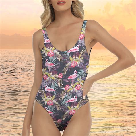 Flamingo One Piece Swimsuit 7seashell