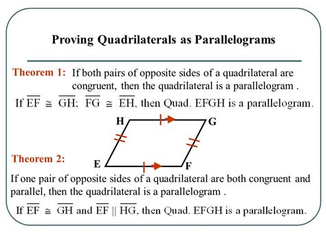 Lesson Tests For Parallelograms Proving Quadrilaterals As