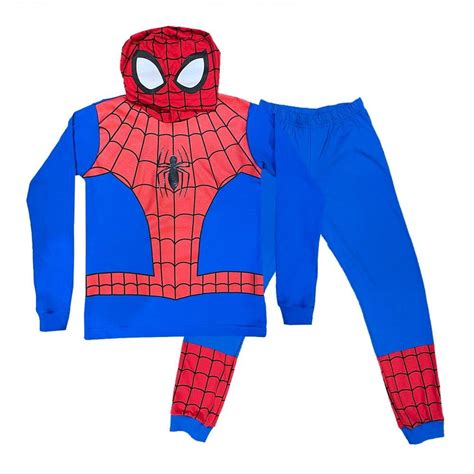 Pijama Spider Man Talla Manga Larga Estampado Azul Walmart