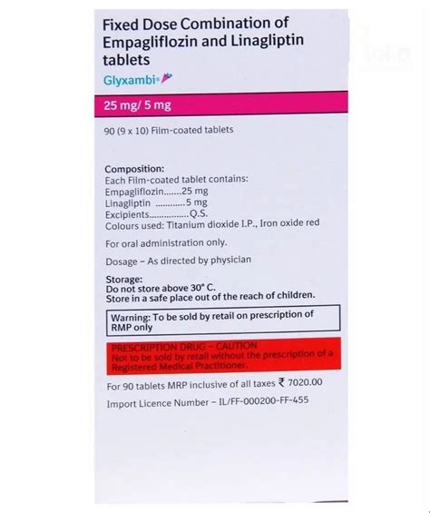 Glyxambi Mg Mg Tablet At Rs Strip Anti Diabetic Medication In