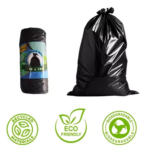 Bolsas Basura Biodegradable Negra 90x120 3 Rollos 30 Bolsas Mercadolibre