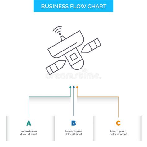 Satellite Antenna Radar Space Signal Business Flow Chart Design