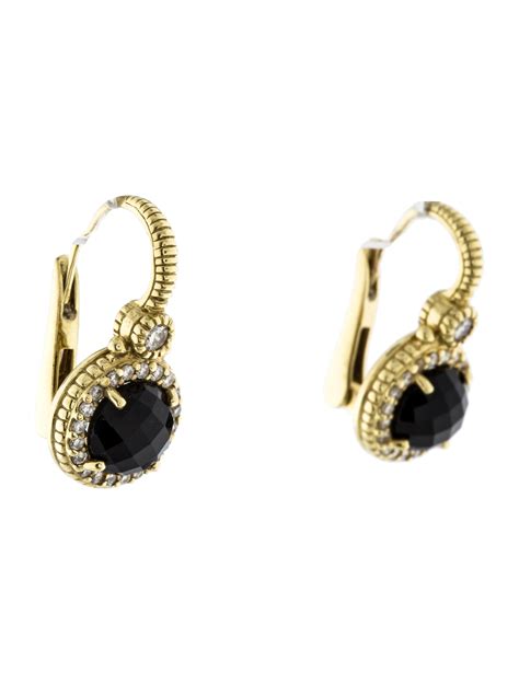 Judith Ripka Onyx And Diamond Earrings Earrings Jrk22845 The Realreal