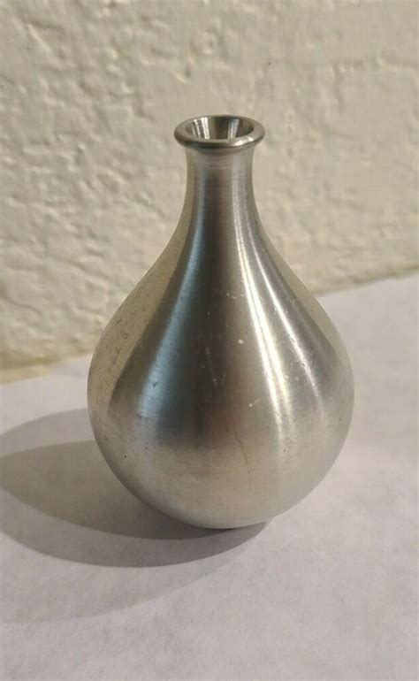 Miniature Selangor Pewter Bud Vase Silver Color Vintage Selangor