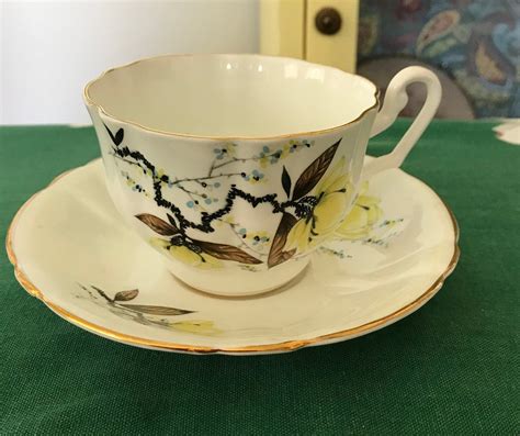 Vintage Clarence Bone China Tea Cup And Saucer Vintage Etsy