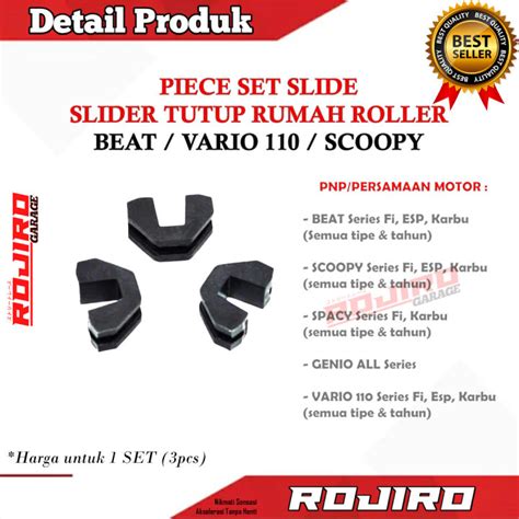 SLIDER CLIP KLIP TUTUP RUMAH ROLLER BEAT KARBU FI ESP NMAX AEROX MIO