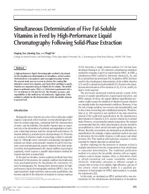 Fillable Online Simultaneous Determination Of Five Fat Soluble Fax