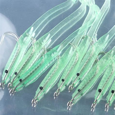 10 Pcs Lot Artificial Soft Baits Luminous Fish Eel Lures With Hook