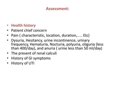 Ppt Assessment Of Renal And Urinary Tract Function Powerpoint