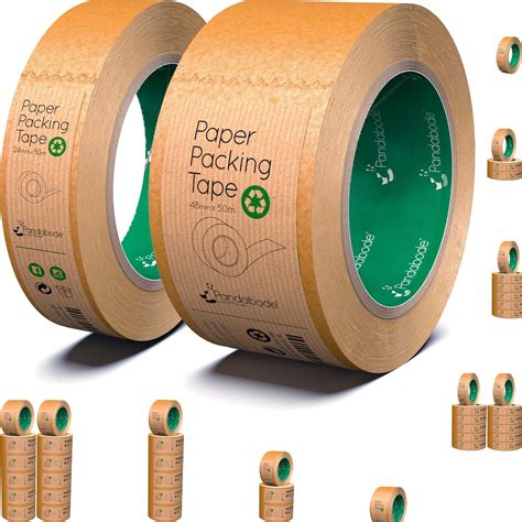 Brown Kraft Paper Tape For Packaging Eco Friendly Recyclable Parcels