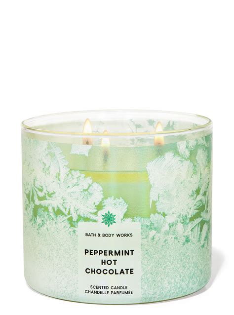 Peppermint Hot Chocolate 3 Wick Candle Bath And Body Works