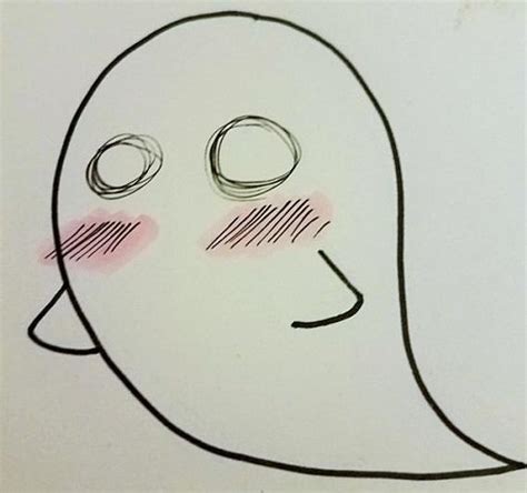 Blushing Ghost Blank Template Imgflip