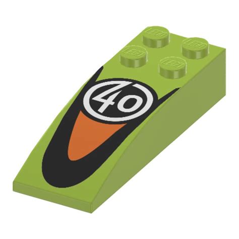 Lego Slope X Curved With Brick Owl Lego