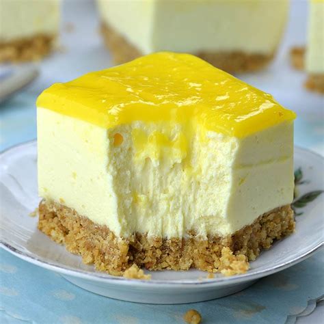 No Bake Lemon Cheesecake Bars Easy Lemon Bars