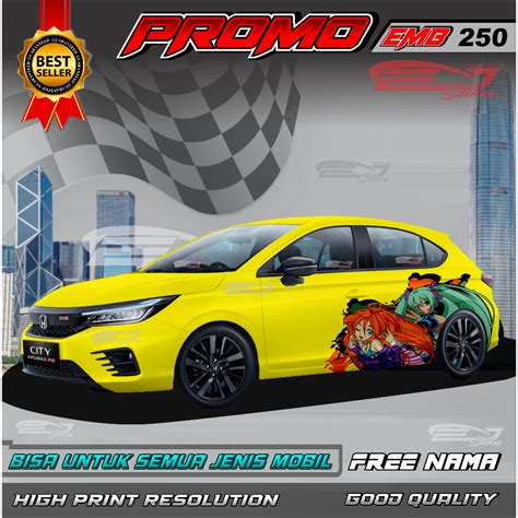 Jual DECAL SEMUA JENIS MOBIL BISA PAKAI DESAIN STIKER DECAL SISI MOBIL