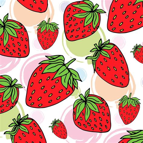 Fondo De Fresas Dibujadas A Mano 19641108 Vector En Vecteezy