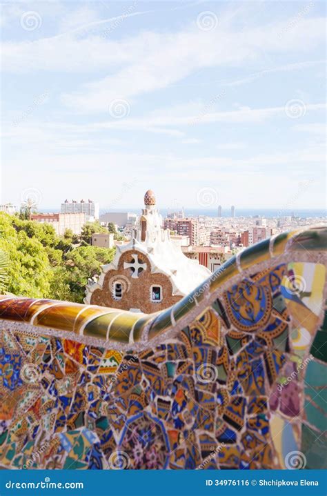 Views from the Parc Guell stock photo. Image of guell - 34976116