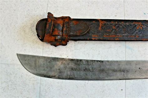 Vintage Collins And Co Legitimus Machete Wwii Era With Sheath 1203