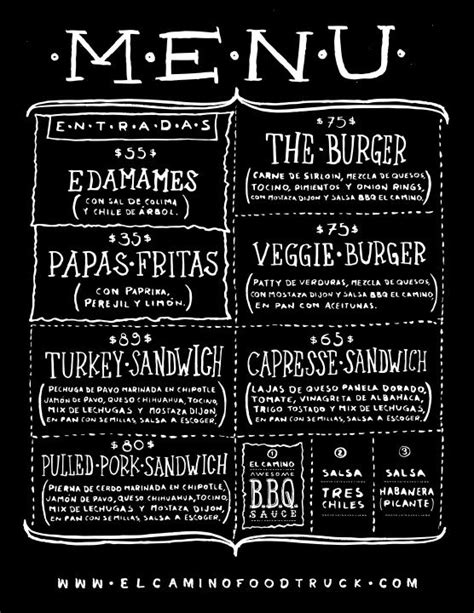 food truck menu board ideas - Evan Brewster