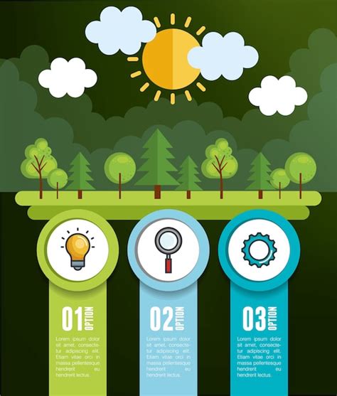 Premium Vector Nature Infographic Template Icons