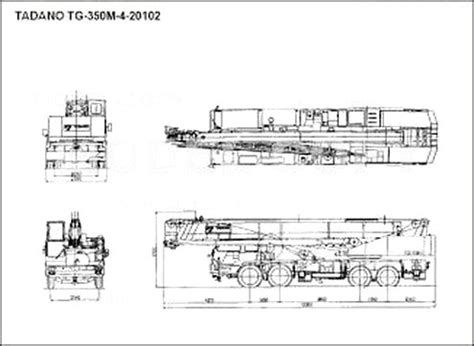 TADANO TG 350M 4 20102 2D Drawing Blueprints 49321 Model COPY