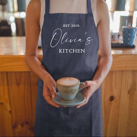 Personalized Apron Name Apron Custom Name Apron Personalize Etsy