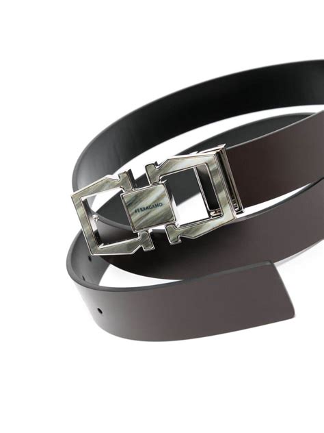 FERRAGAMO Gancini Reversible Belt Brown Editorialist