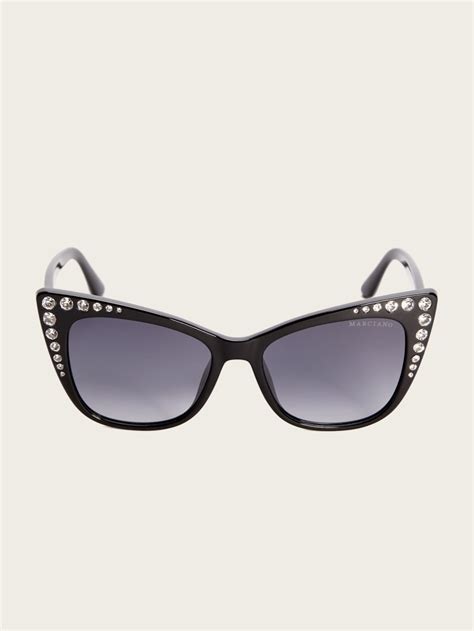 Claire Crystal Cat Eye Sunglasses Guess