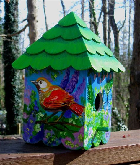 Van Gogh Starry Night Birhouse Etsy Decorative Bird Houses Bird