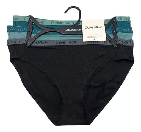 Paquete Calzon Bikini Calvin Klein Mujer Elastico Delgado Env O Gratis