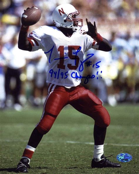 Tommie Frazier Signed Picture - 8x10 + 94 95 Champs! - PSA/DNA ...