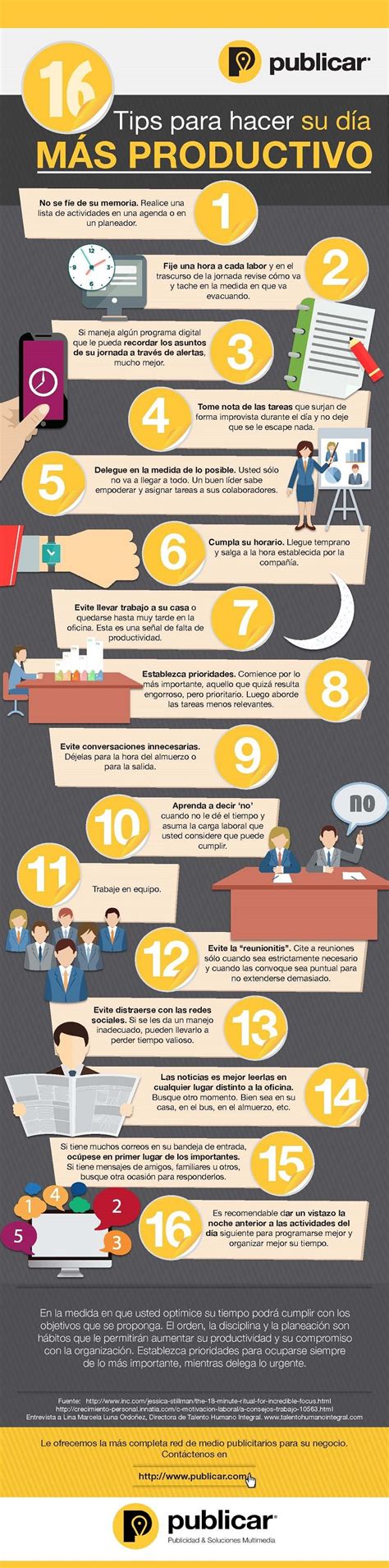 16 Tips que te ayudarán a ser más productivo