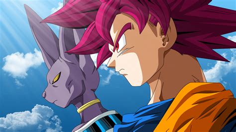 Beerus y Goku Super Saiyan God Anime Fondo de pantalla 5k HD ID:3046