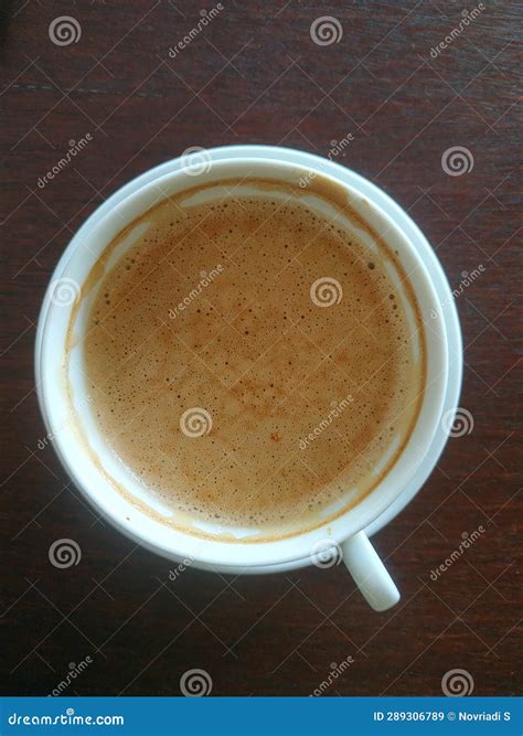 Cappuccino In A Plain White Cup Stock Image Image Of Drink Close