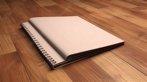 An Open Notebook With A Wood Floor Powerpoint Background For Free