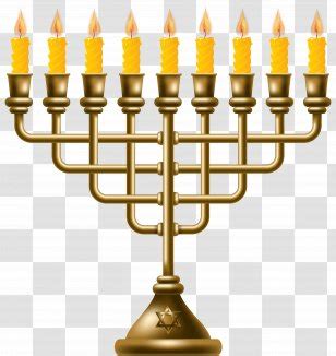 Menorah Hanukkah Judaism Shabbat Candles Transparent PNG